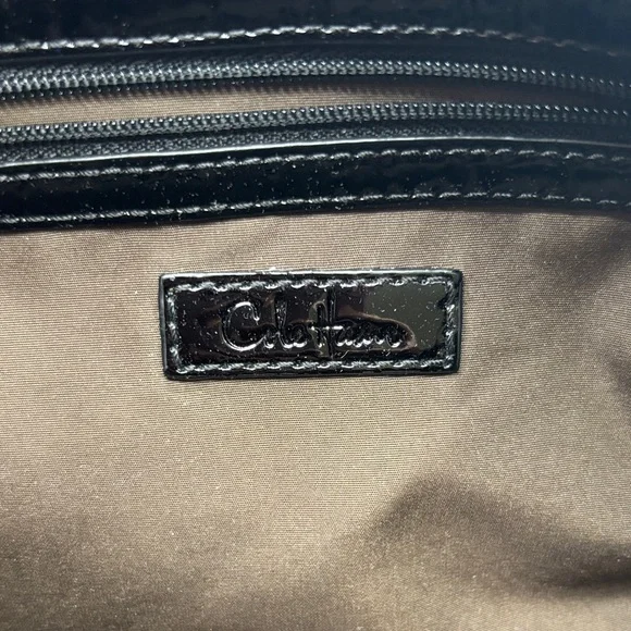 Cole Haan Elegant Black Patent Hobo Leather Women's Bag CH8402 - Picture 8 of 15